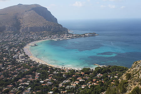 Palermo, Pantai, Lazur, Laut Mediterania