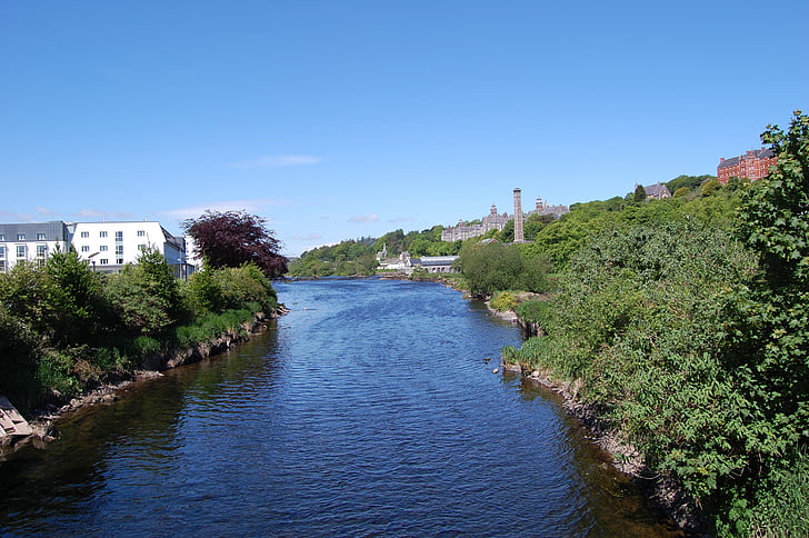 lee väljad, Cork, Iirimaa, jõgi, arhitektuur, puu