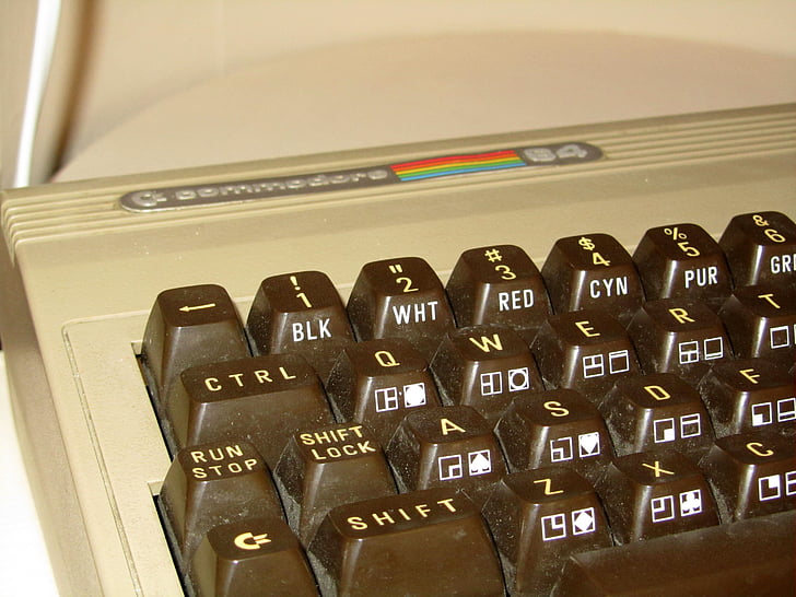 Commodore, c 64, ordinateur, clavier