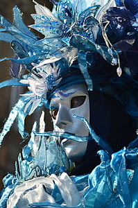 karneval, hallia venezia, Schwäbisch hall, kostum, Maska, plošča, obleka