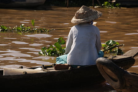 Mekong, plávajúci trh, Vietnam, Cestovanie, cestovný ruch, vody, Delta