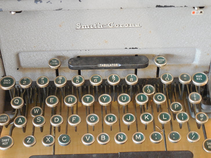 màquina d'escriure, anyada, màquina de collita, vell, retro, tipus, tipus de verema
