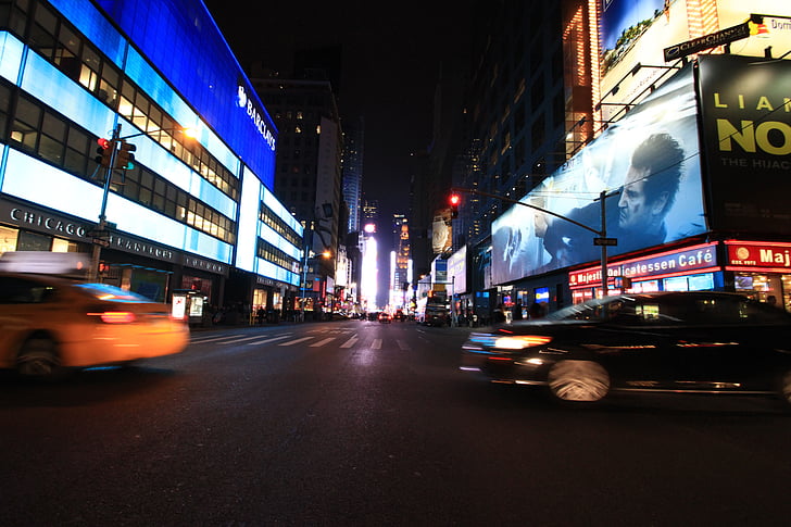 New york, ulice, taxi, Manhattan, město, nové, York