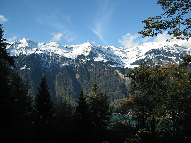 ป่า gwand, สวิตเซอร์แลนด์, ภูเขา, ภูเขาหิมะ, เพียงดาว, ท้องฟ้า, เมื่อเหมาะสม