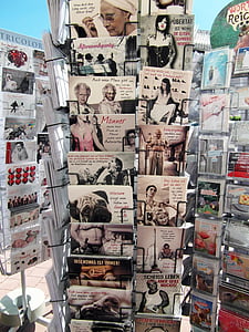 vykort, Bokför rack, Bokför biljettförsäljning, bokhandel