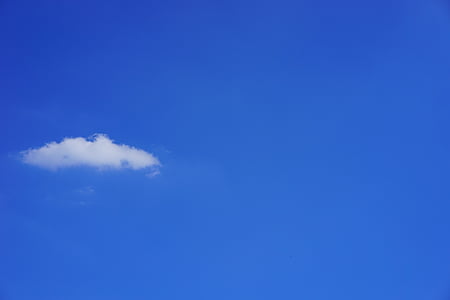 single cloud, clouds, cumulus, cumulus clouds, summer day, sky, blue