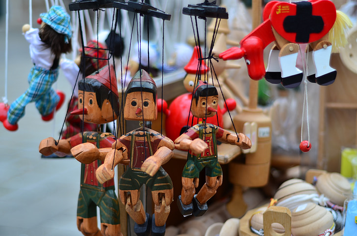 Pinocchio, Souvenir, trædukke, marionet, Italien, Europa, Roma