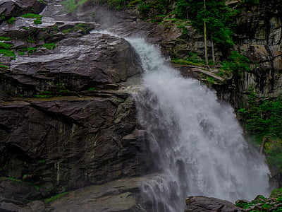 krimml waterfalls, stones, water, river, nature, pebble, rock