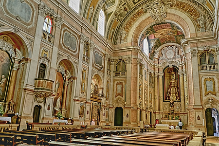 baroque, Église, Lisbonne, Portugal, l’Europe, vieille ville, histoire