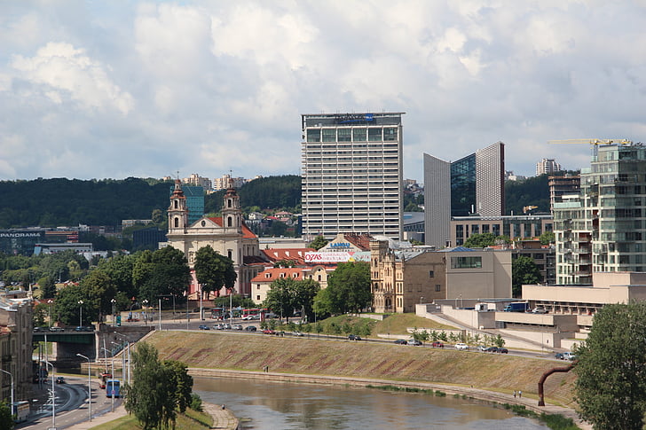 urbana landskap, Litauen, Vilnius, östra Europa