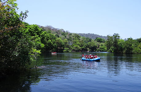river, kali, rafting, nature, landscape, mountain, greenery