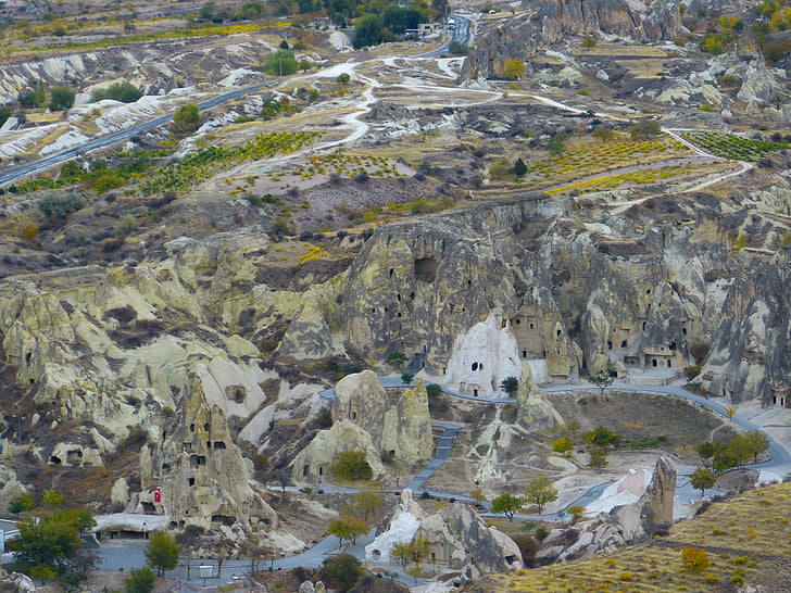 tufist, kivimis, maastik, Cappadocia, Türgi