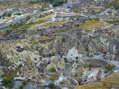 tuf, formaţiuni de rocă, peisaj, Cappadocia, Turcia