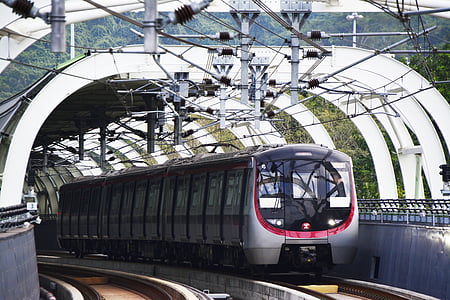 Hong kong, MTR, vlak, prijevoz, podzemne, prijevoz, moderne