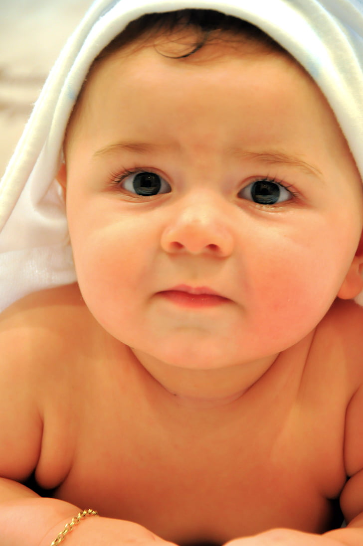 bebe, child, baby, after the bath, smile, happy, cute