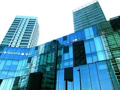 city, offices, hospitalet, architecture, building, skyscraper, sky