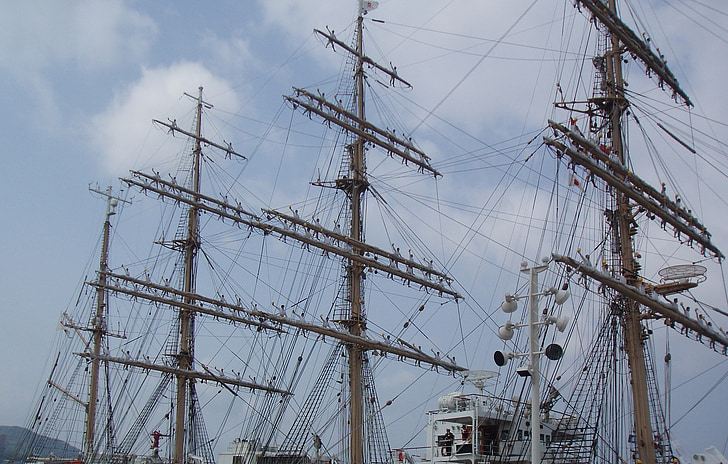 sailors, rigging, sailing ship, maritime
