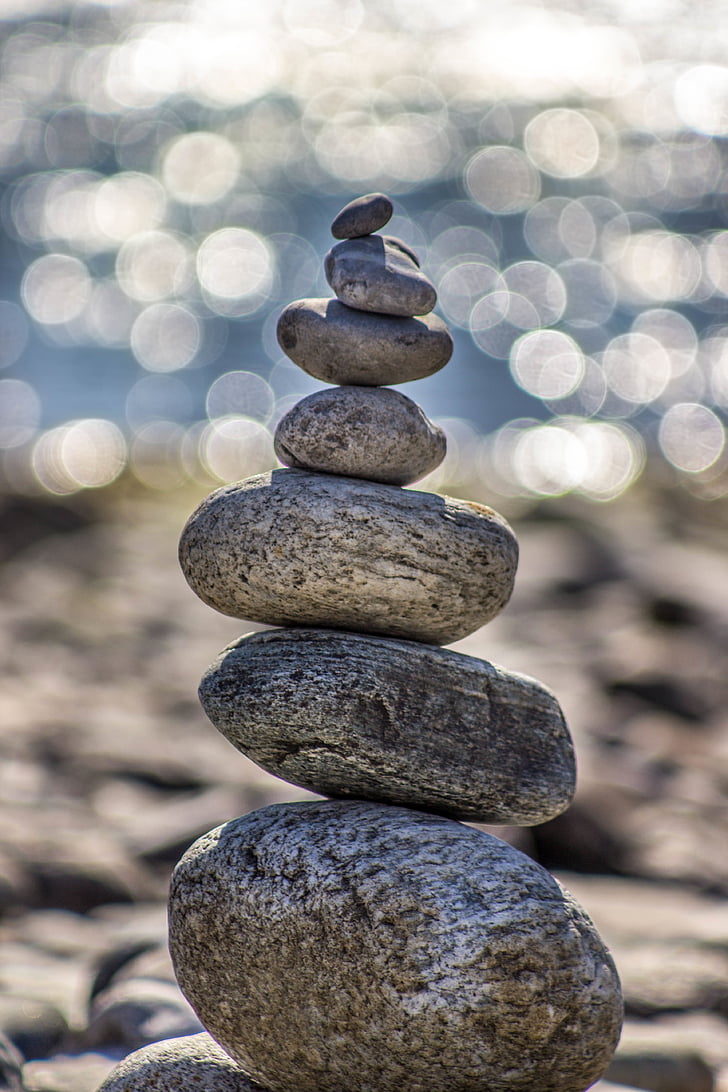stones, pebbles, round, stack, zen stones, zen, stone background