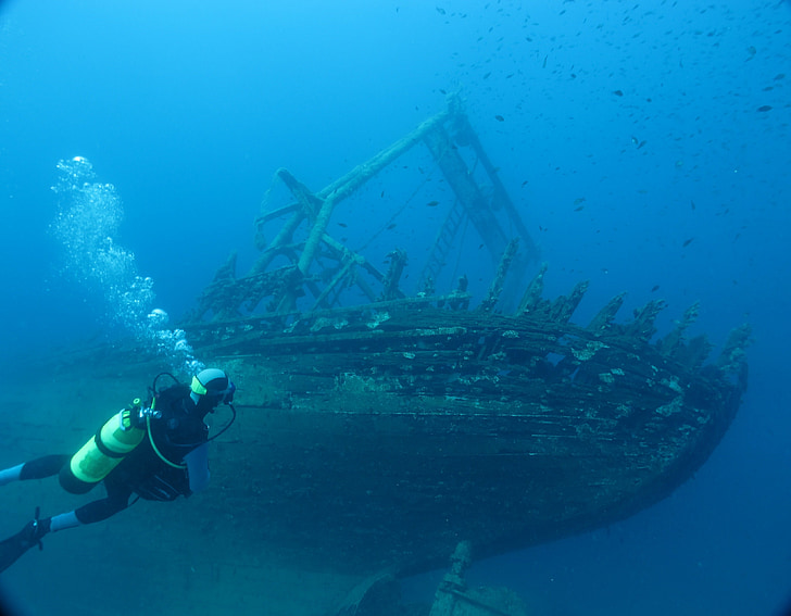 Submarinisme, Croàcia, Mediterrània, naufragi, bussejadors, sota l'aigua, Mar