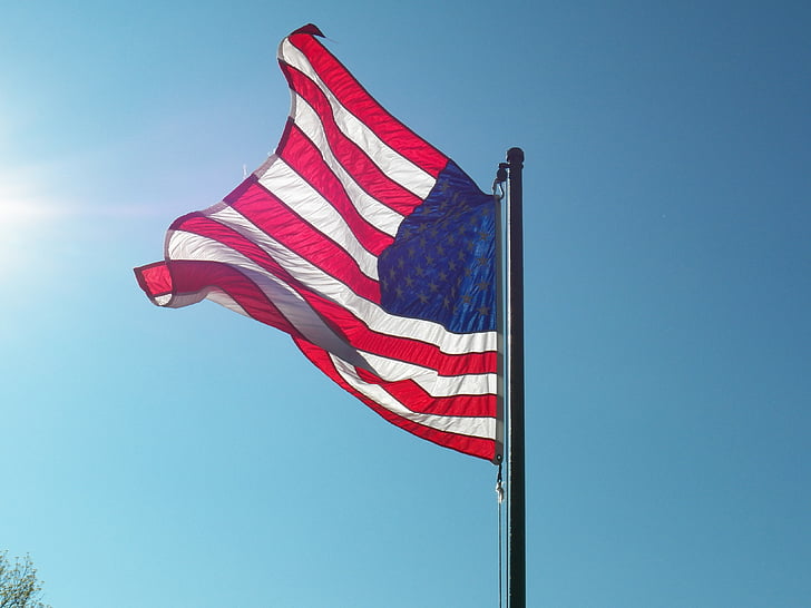 drapeau, américain, patriotique, é.-u.