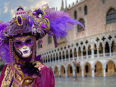 Maskit, naamio venice, Carnival Venetsia, Venetsia, peittää - peittää, venetsialainen naamio, Matkakohteet