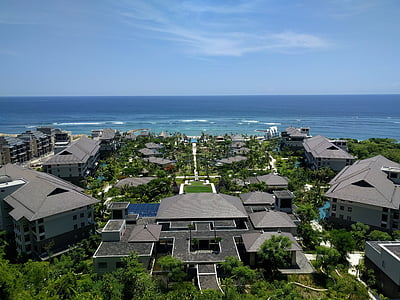 Bali, Indonésie, Hotel, Horizont, krajina