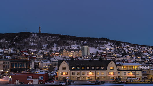 norway, tromso, architecture, dark, outdoors, sky, clouds