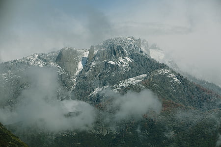 cold, landscape, mountain peak, nature, rocky mountain, snow, winter