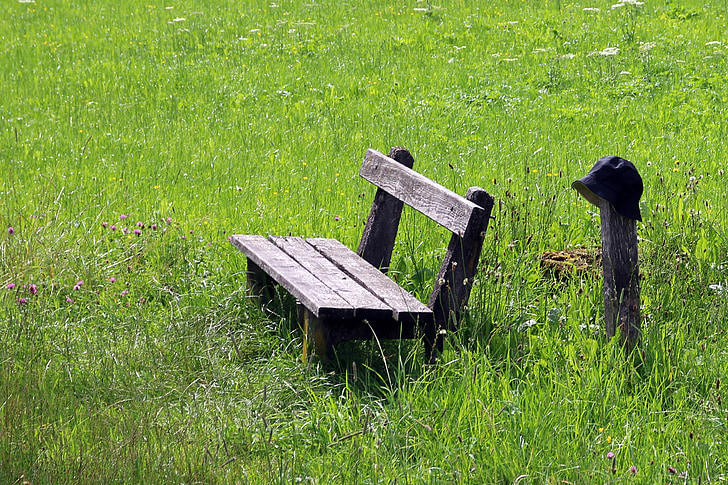 пейка, банка, седалка, седя, почивка, природата, вън
