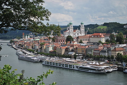 Passau, mesto, dom, kostol, Architektúra, riek, rieka
