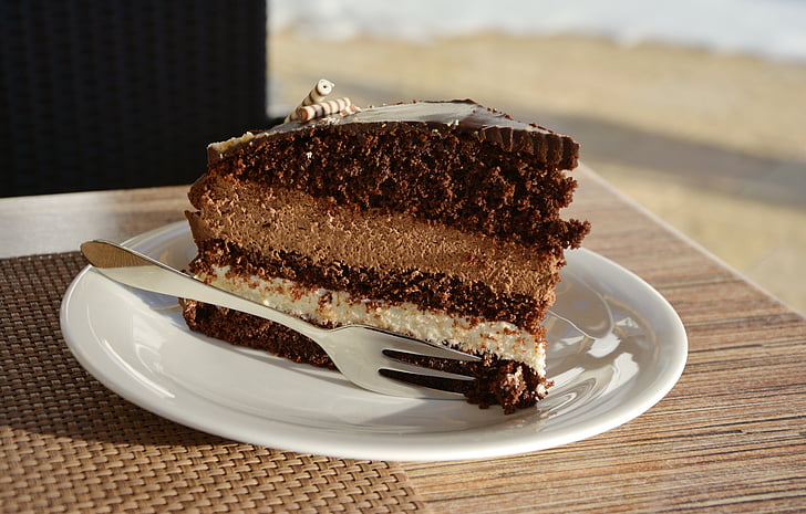 kue, kue coklat, kafe, panggang, cappuccino-kue, kue-kue, makanan manis