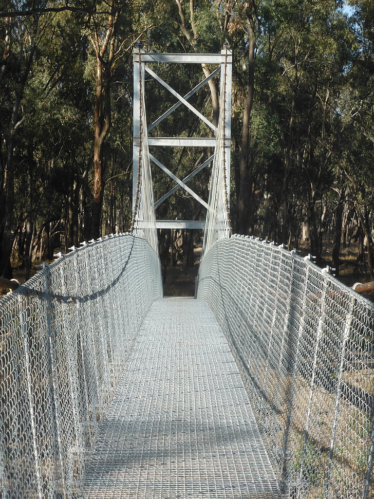 Swing bridge, jalakäijate sild, rippsild, Bridge, peatamine, jalakäijate, kiik