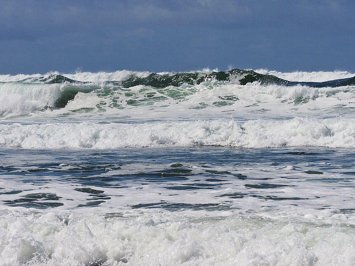 Océano, ondas, Pacífico, mar, de surf, agua, de la marea