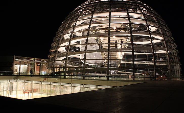 Рейхстаг, Стеклянный купол, Правительство, здание, Берлин, Архитектура, стекло