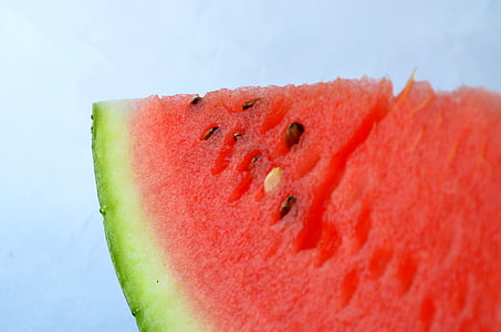 Vandmelon, frø, melon, cut, frugter, skiver, rød