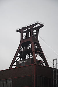 zollverein, headframe, Rūras apgabala, oglekļa, likumprojekts, vecais, ēst