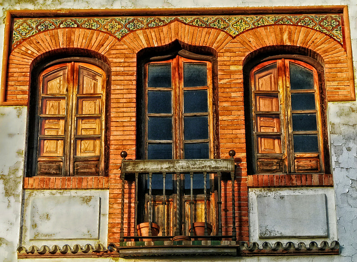 Cordoba, Spanyol, bangunan, fasad, arsitektur, HDR, balkon