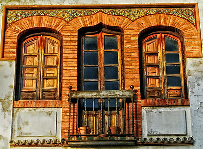 Cordoba, Spania, bygninger, fasade, arkitektur, HDR, balkong