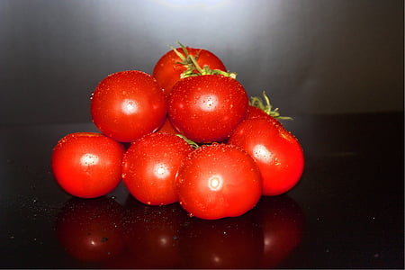 tomater, rød, refleksion, HDR, vegetabilsk, frisk, sund