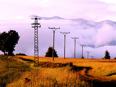 himmelen, land, elektrisk system, Liptov, Slovakia, natur, elektrisitet