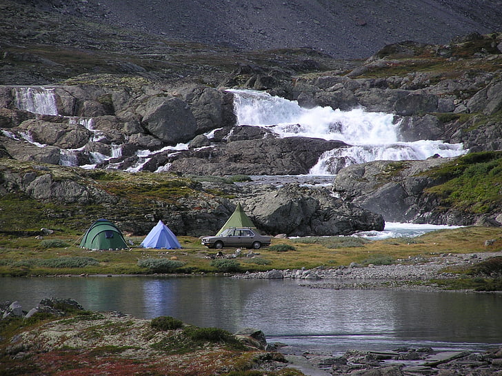 Zelt-camp, koldå, Jotunheimen