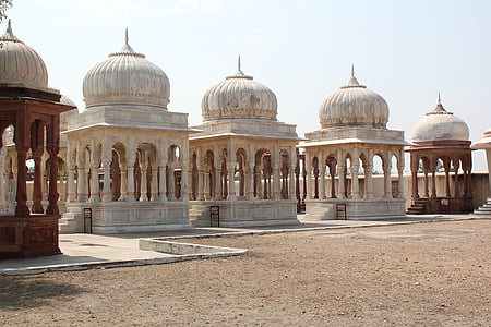 Indien, Kenotaf, antika, arkitektur, gamla, Rajasthan, grav