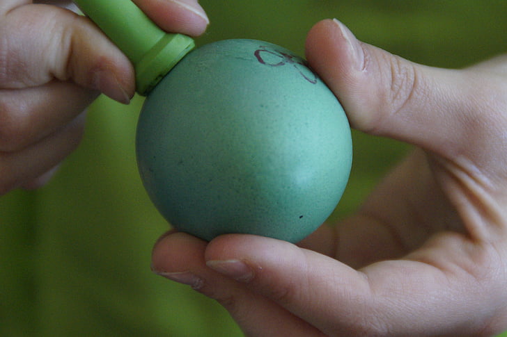 Великденско яйце, украсен, печат, деца, декорация, цвят, боядисване на яйца