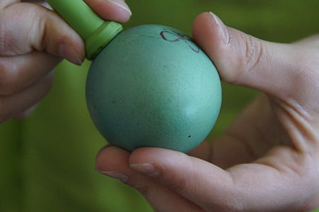 ovo de Páscoa, ornamentado, selo, crianças, decoração, Cor, ovo de tingimento