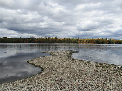 Квебек, озеро, Осень, Природа, воды