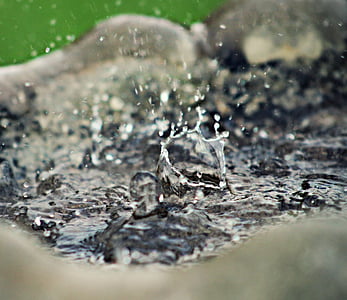 water, splash, fountain, drop, nature, close-up