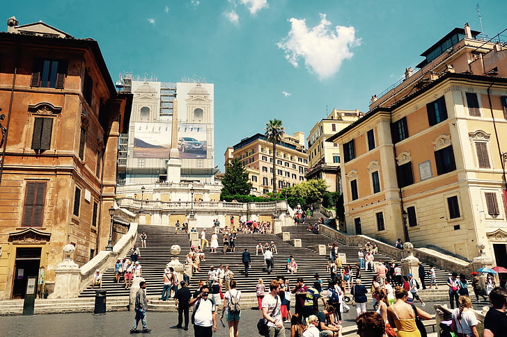 Roma, turistinės vietos, orientyras, Lankytini objektai, garsus, laiptai, istorinis