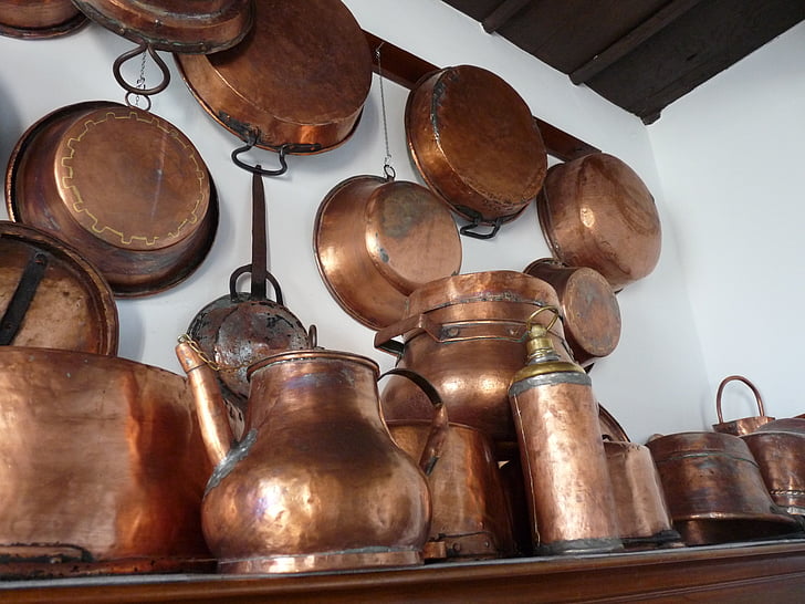 copper boiler, kitchen, nostalgia, polished, shiny