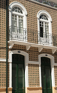 Portugalija, fasadas, azuleros, keramika, Architektūra, langas, pastato išorė