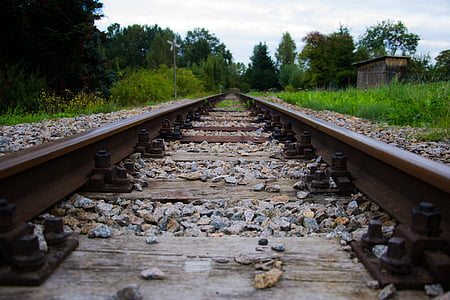 railroad tracks, railway, seemed, perspective, austria, railroad track, rail transportation